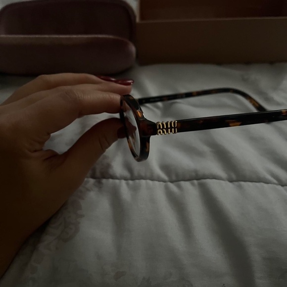 Miu Miu Women\'s Oval Glasses Brown and Black Regard Glasses main image 4